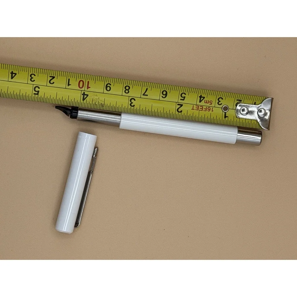 Parker Vector White Fountain Pen Chrome Trim Stainless Steel Nib